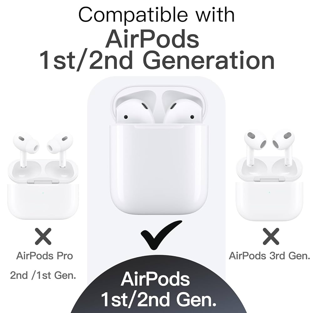 Amazon.com: JETech Case Cover for AirPods (1st & 2nd