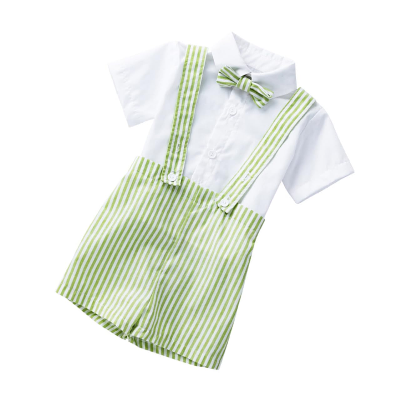 FRCOLOR Children's Gentleman's Clothing 3pc Boys Suit Short Sleeve Shirt Pants