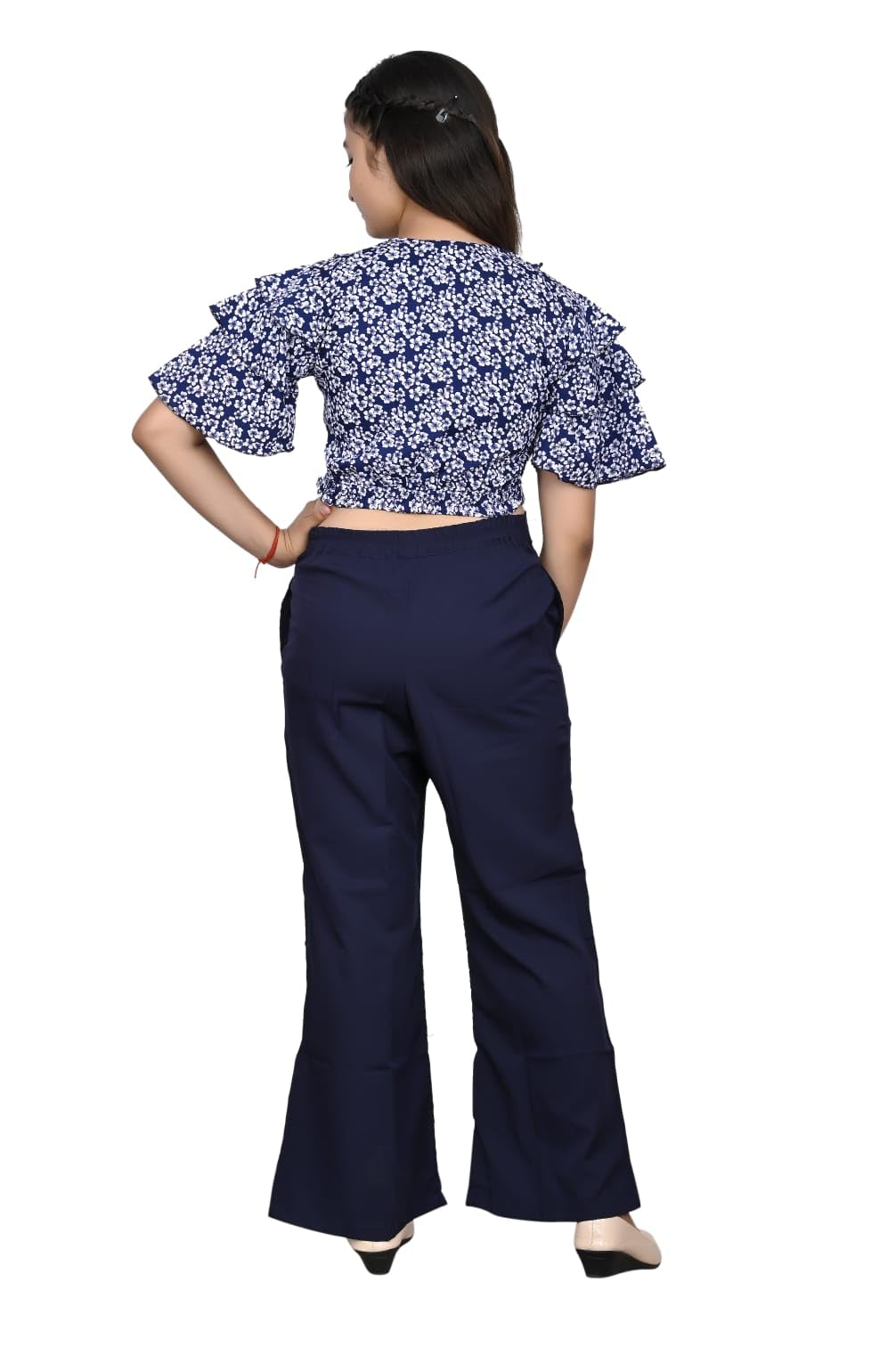 ORIEX THE ORIGINAL FASHION Girls Printed styish top plazzo set-108 Blue Blue 13-14y 1