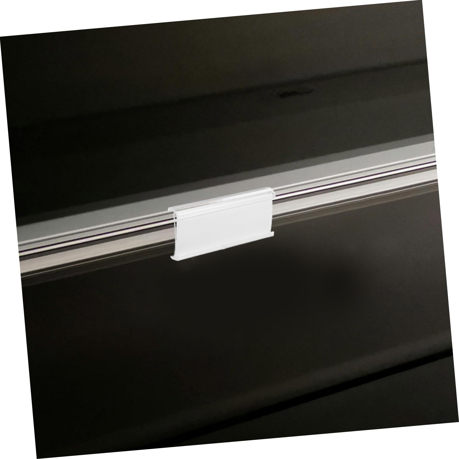 HOMSFOU 100 pezzi Portaprezzi con Clip Supporto Cartellini Resistente per Scaffali Negozi Etichette Riutilizzabile Facile Installare