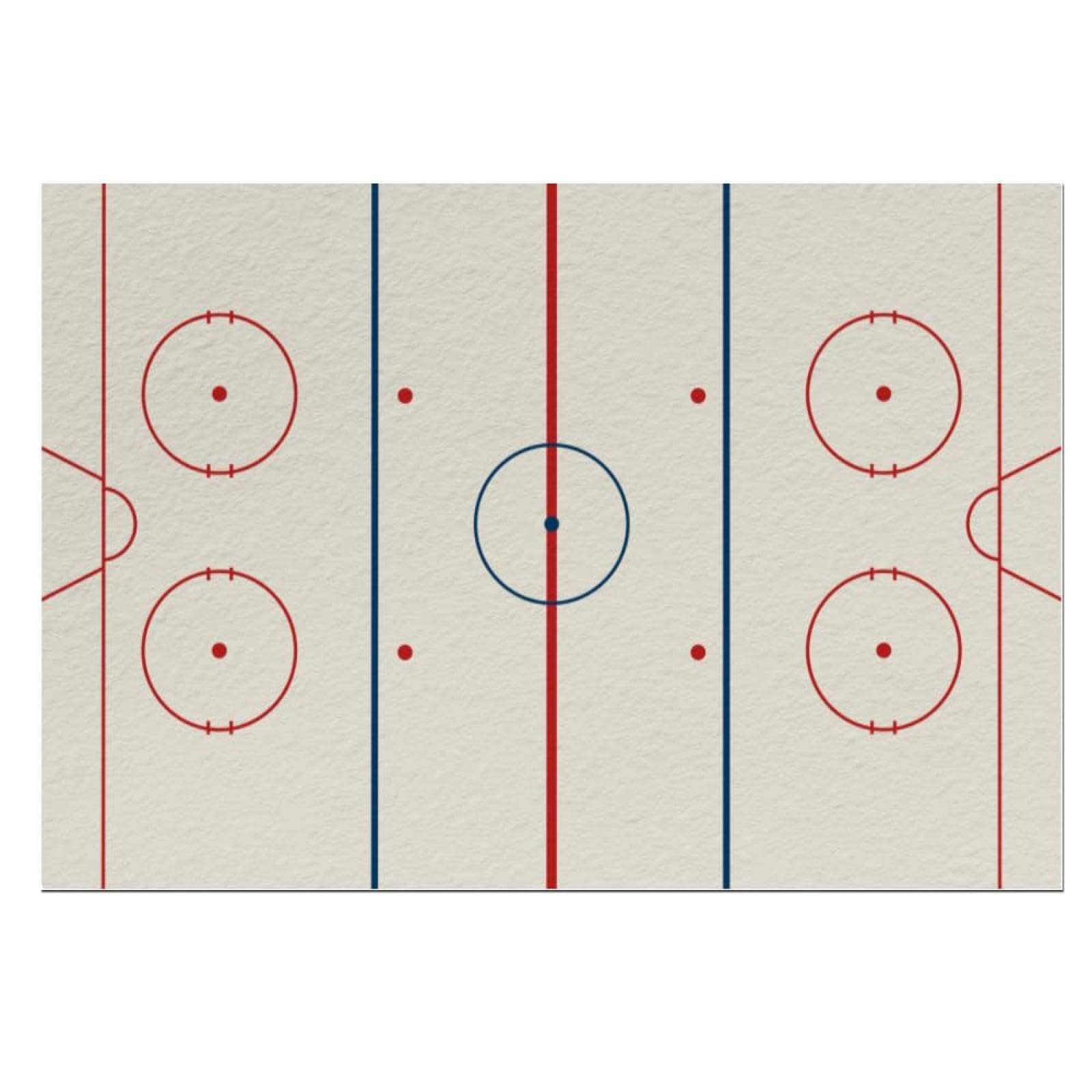 Prosty dywan dziecięcy 150 x 210 cm czerwony kolor lodowisko do hokeja na lodzie do wewnątrz antypoślizgowy można prać w pralce, dywan do salonu, niebieski i czerwony dywan do pokoju zabaw dla