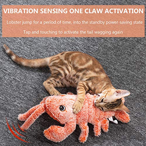 Brinquedos para animais,Funien Lagosta Cat Toy Camarão Cat Toy Simulação de brinquedo interativo de