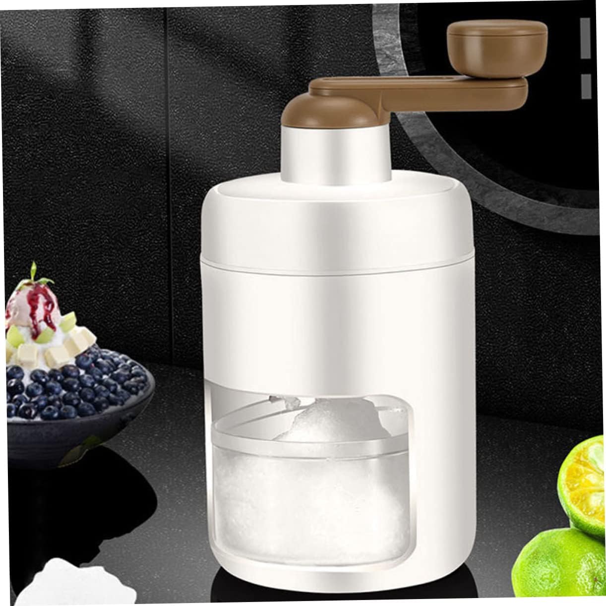 Hand Crank Portable Manual Ice Maker for and Drinks Compact for Home Parties and Outdoor Use