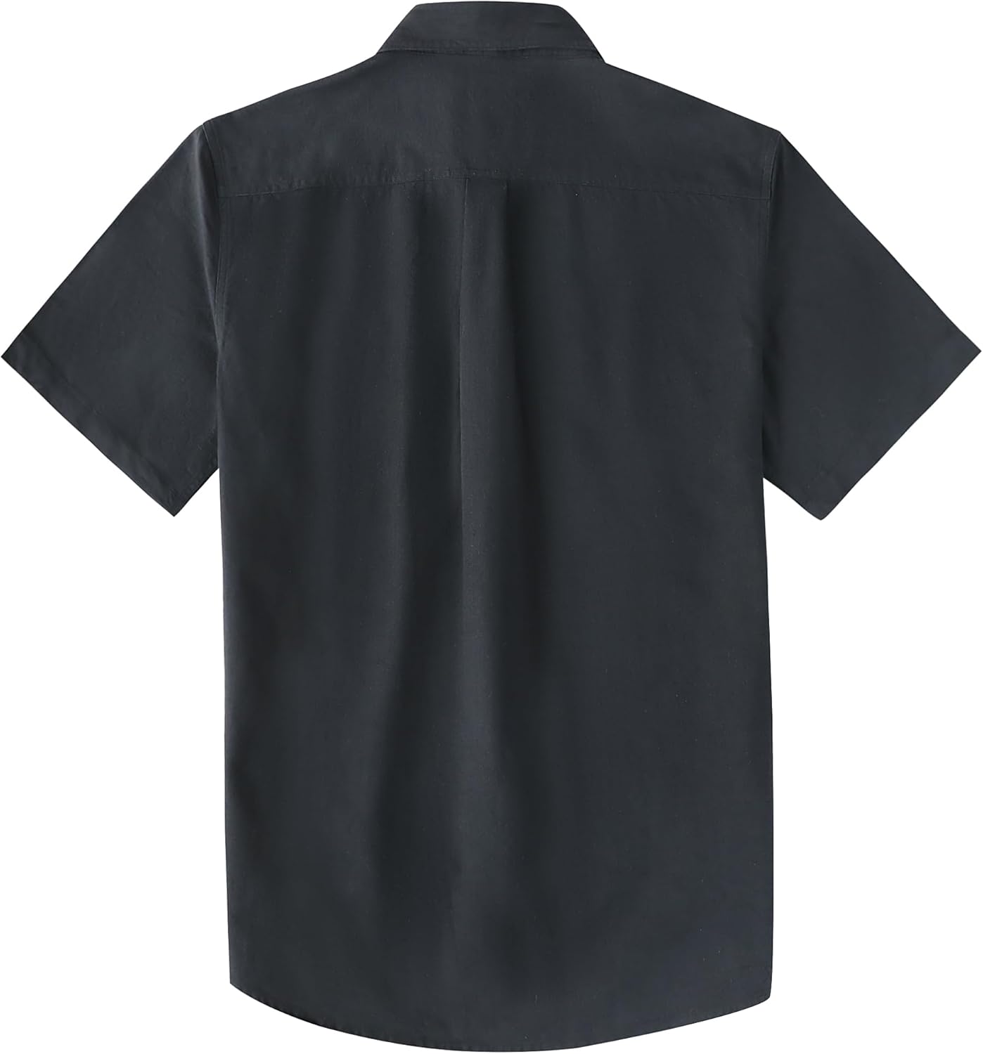 Dubinik® Men’s Soft Lightweight Chambray Short Sleeve Summer Breathable Cotton Shirt for Daily Casual Wear - Image 2