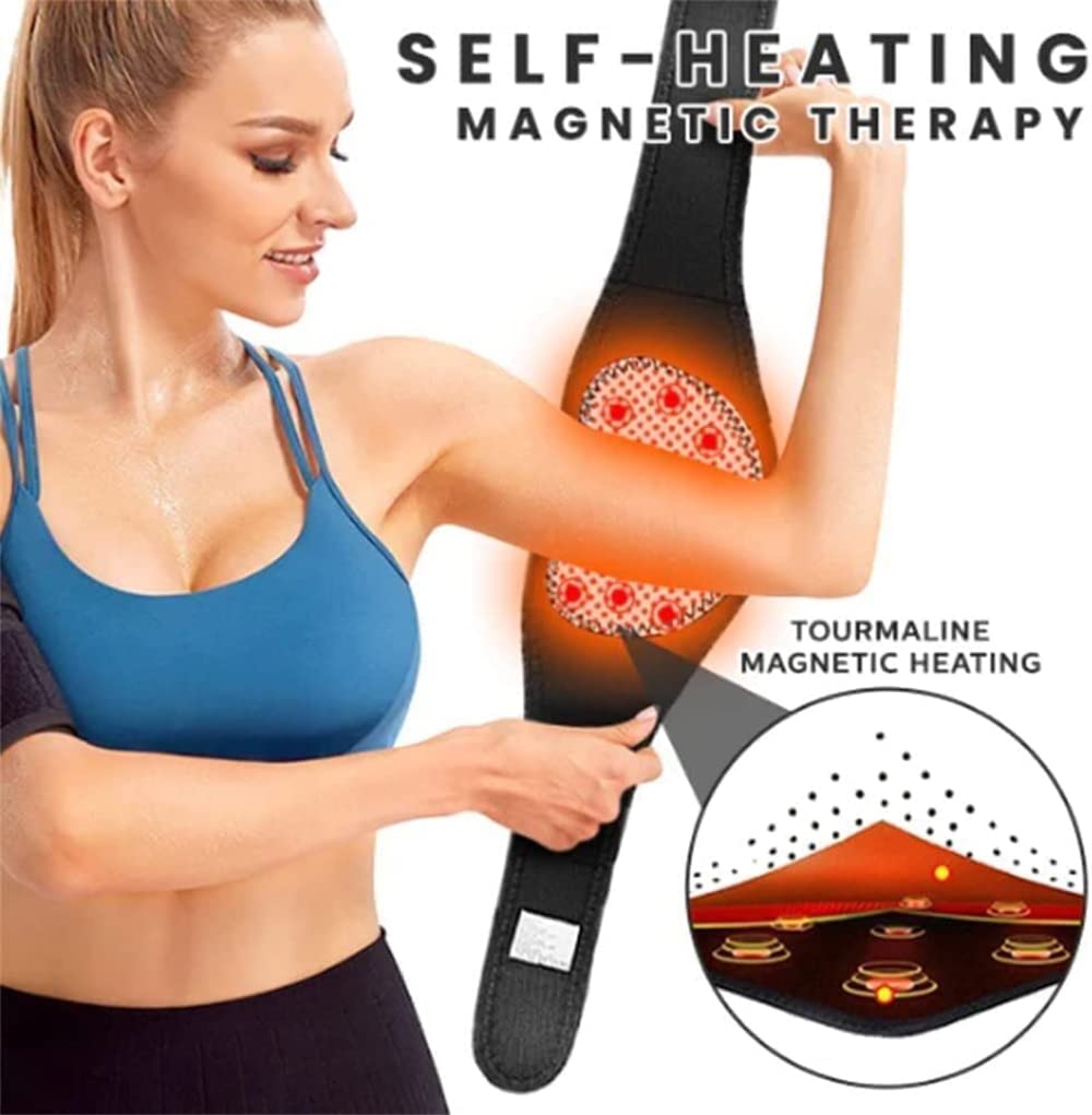 Slimmaionix Arm Trimmer Regolabile Tormalina Autoriscaldante Detoxing Shaper Bands per Braccia (Nero)