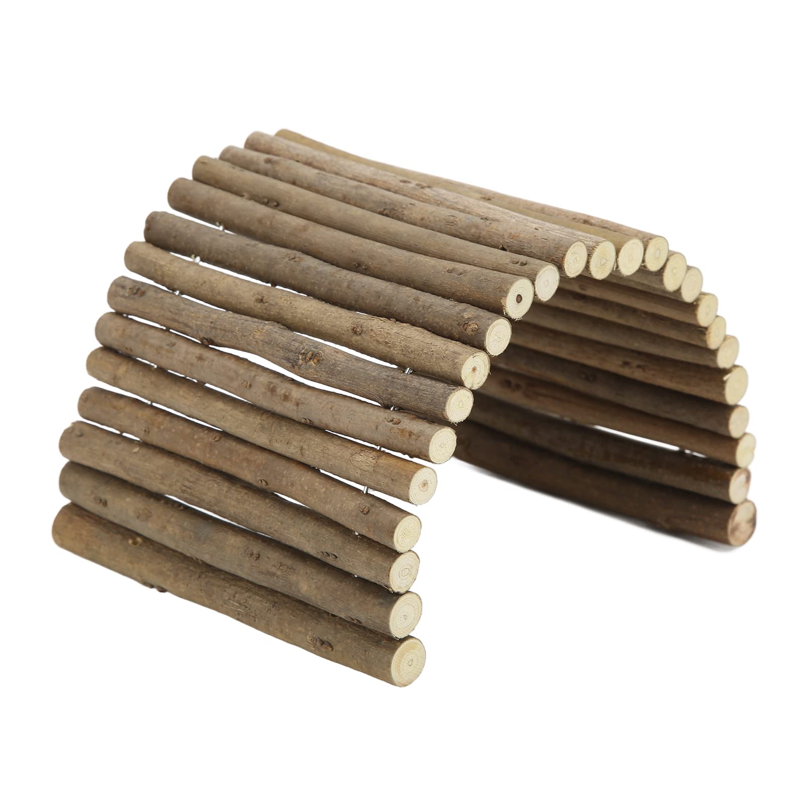 Rabbit Fence Arch Bridge Hamster Guinea Pig Escape Tunnel Flexible Wooden Hideaway Lizard Chameleon Hamster Rat Cat Rabbit Bearded Dragon Climbing Bridge 15×30CM Pet Climbing Toy (15 * 30CM)