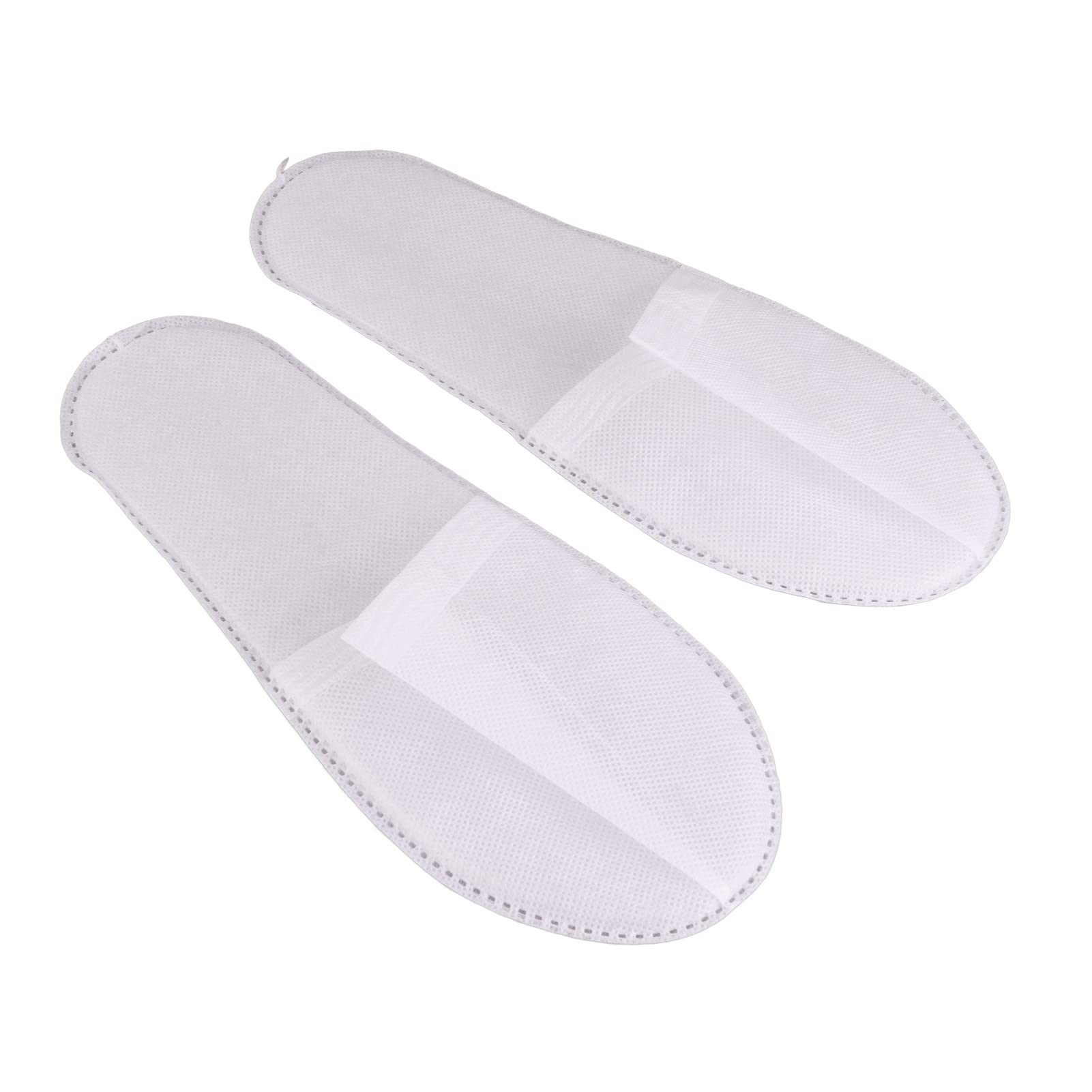 Pantofole monouso portatili antiscivolo da 50 paia con suola addensata per ospiti di feste in hotel spa domestiche bianche (Lavagna in tessuto non tessuto da 3 mm)