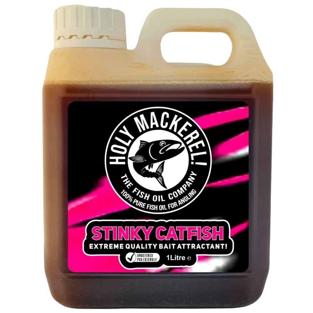 Atomik Baits LTD Stinky Catfish - Holy Mackerel! 100% Pure Fish Oil Carp Catfish Pike Fishing Pellets