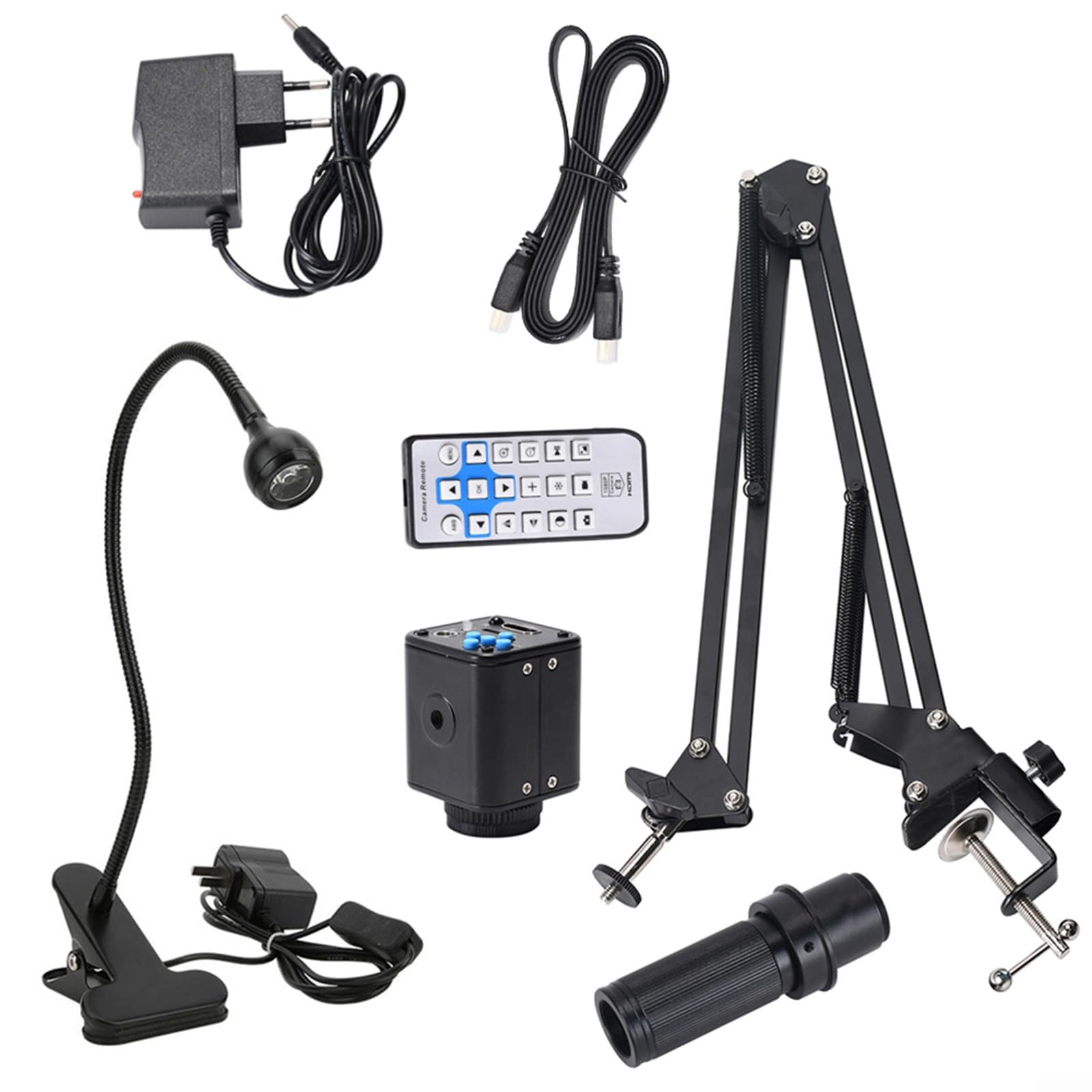 obiettivo industriale del supporto dello zoom C della macchina fotografica 1X-130X del microscopio di 24MP 4K 1080P video