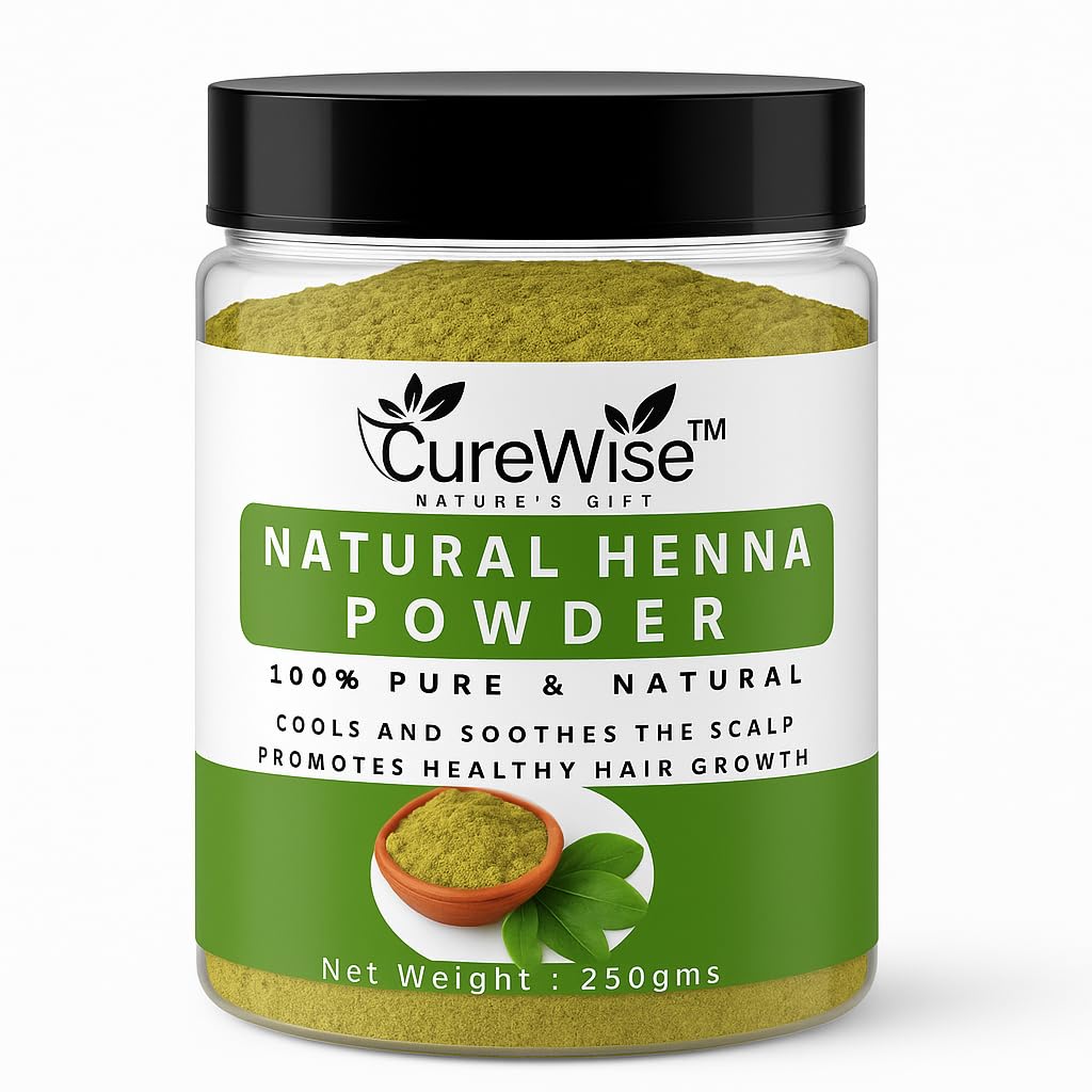 CureWise Natural Henna Powder 250g | 100% Pure & Chemical-Free | Herbal Hair Color & Conditioner | For Soft, Shiny & Healthy Hair | No Ammonia, No PPD-image-25