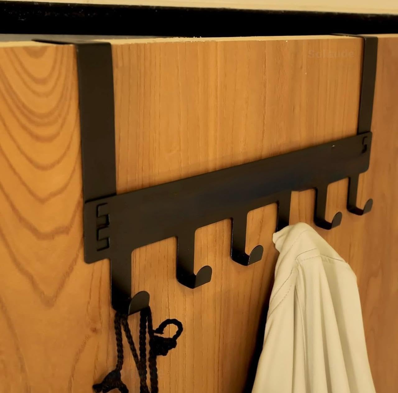 Rorian 1 Pcs Over The Door Hanger, 7 Hook Design Versatile Door Hook Hanger Ideal for Organizing Clothes Perfect Door Hangers for Clothes and Accessories Heavy Duty Carbon Metal Home (Pack of 1)-image-13