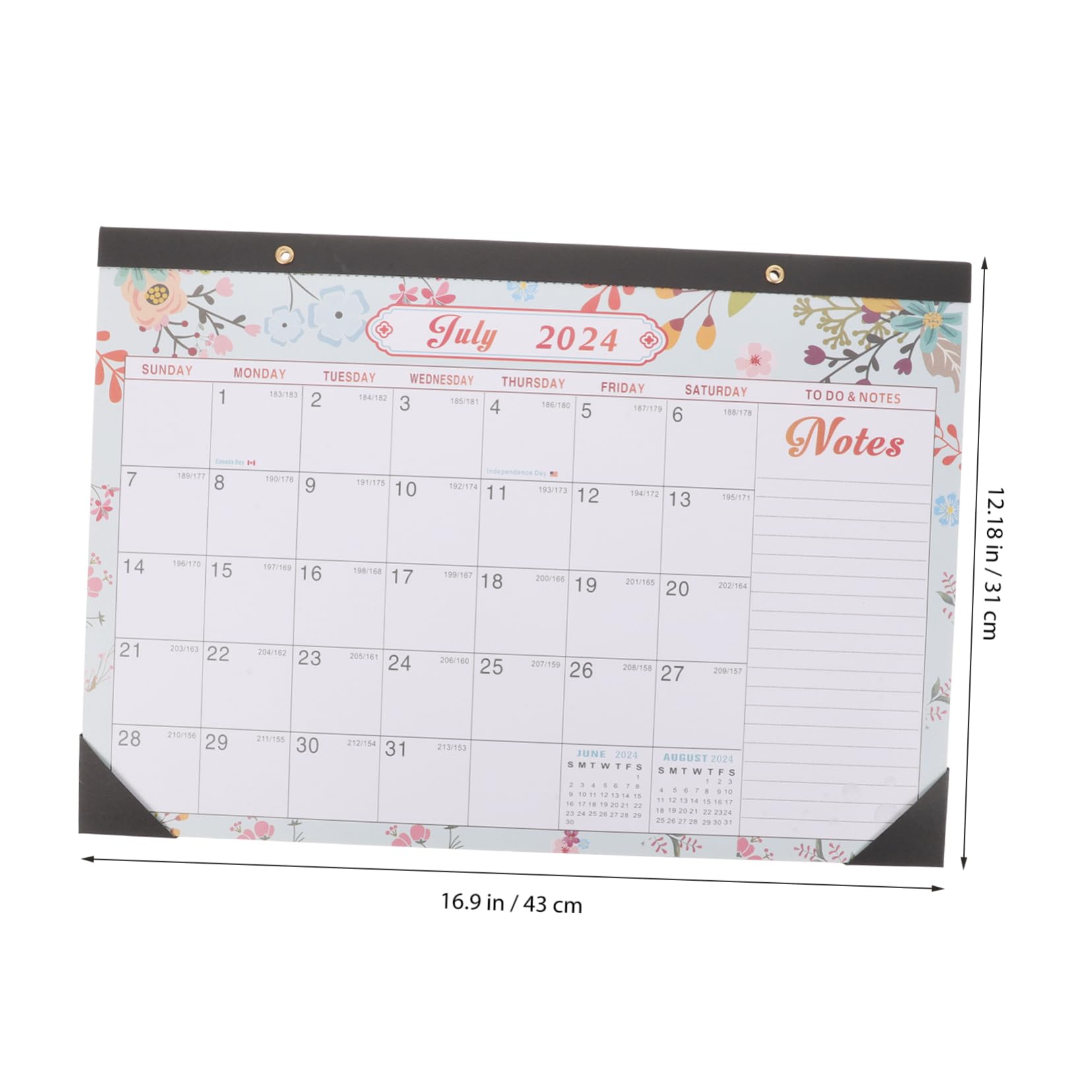 TEHAUX 4pezzi Calendario Da Parete Mensile Design Originale Con Spazio Per Appunti e Obiettivi Per Ufficio e Casa Calendario Stabile e Resistente Per Famiglia e Amici