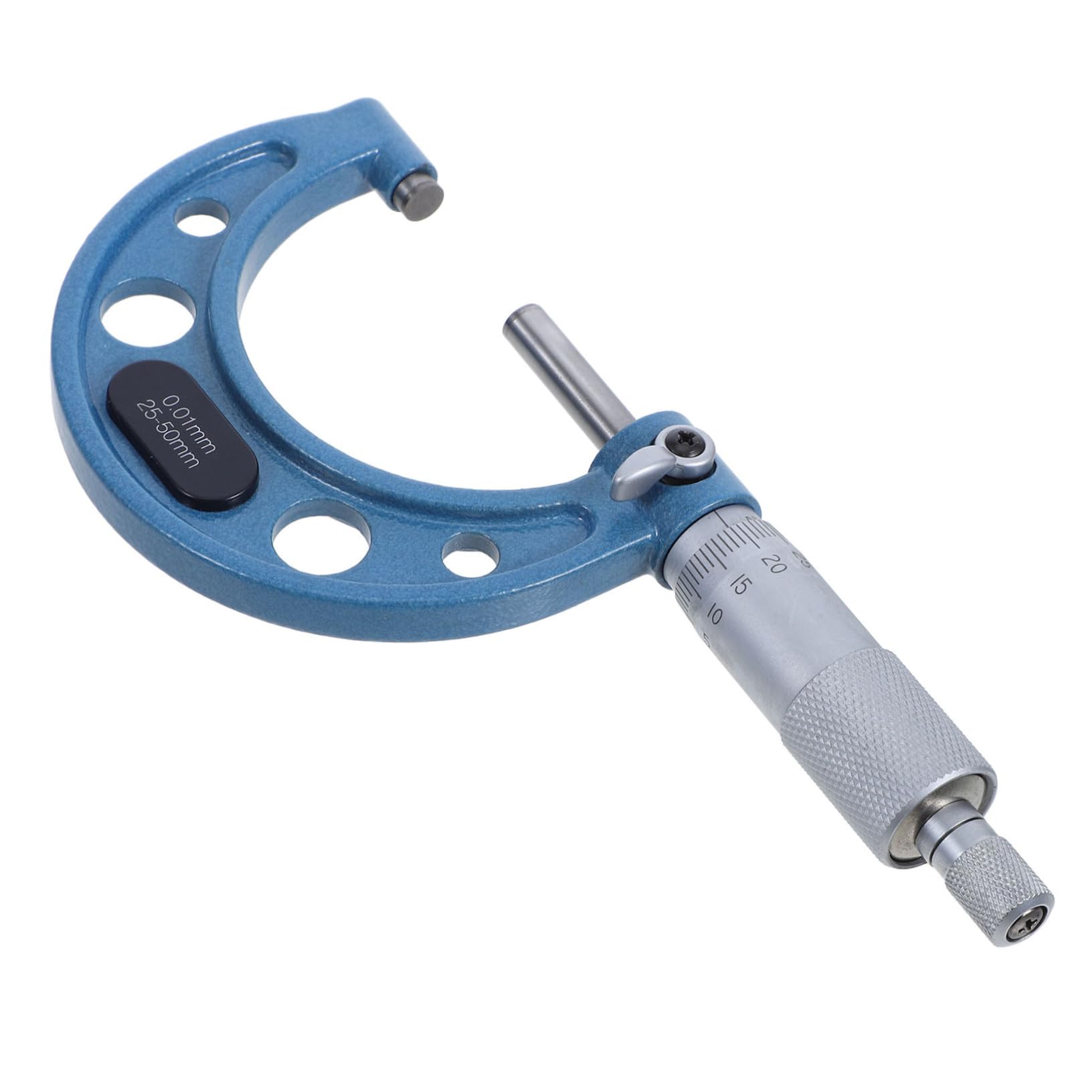 SHINEOFI Außenmikrometer für Präzise Dickenmessung Hochpräzises aus Edelstahl mit 0,01mm Genauigkeit und Großem Messbereich 25-50mm und Qualitätskontrollen