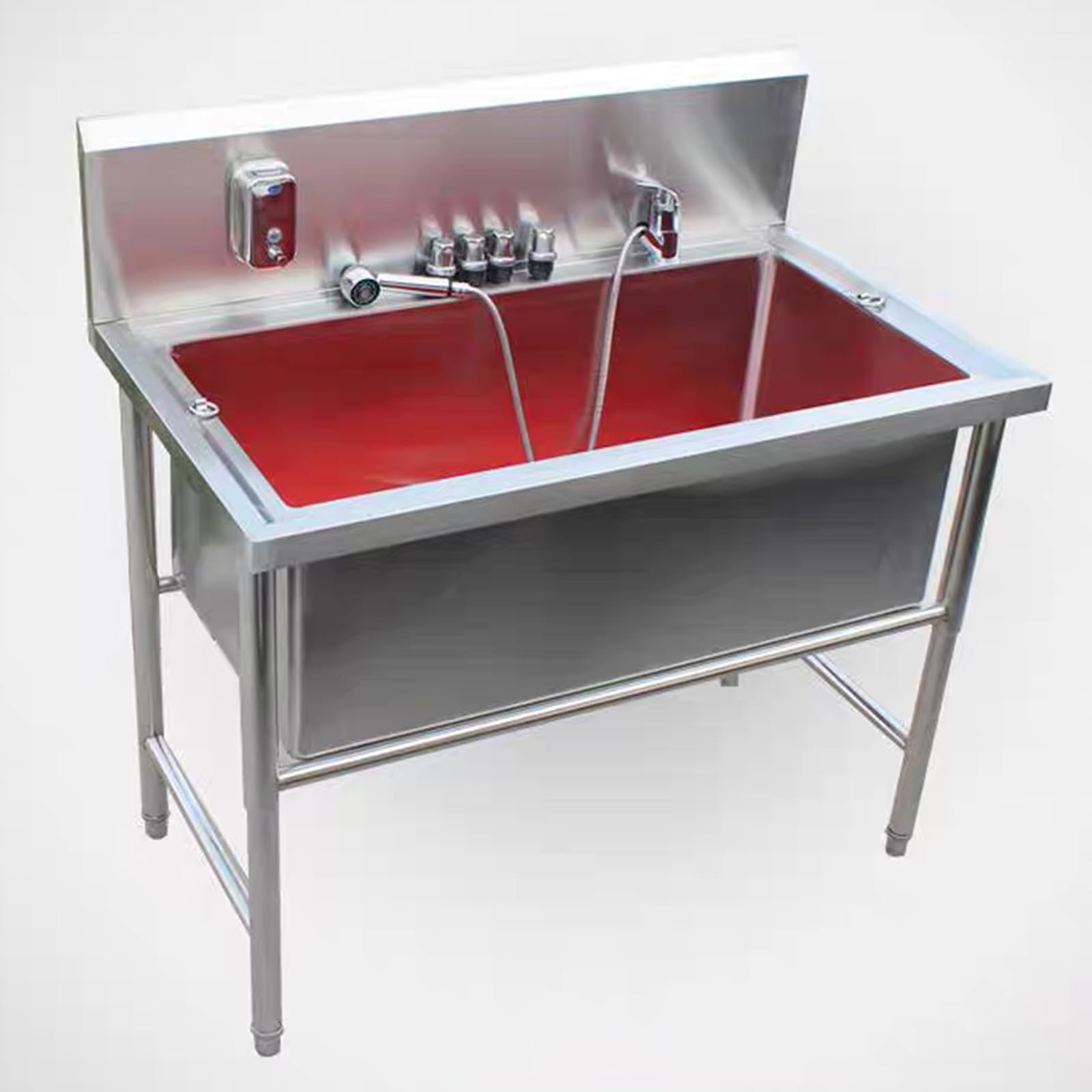 Stainless Steel Dog Washing Station,Professional Pet Grooming Tub,Dog Bathtub Washing Sink For Pets,Washing Sink For Home,with Faucet,for Large & Medium & Small Pets(80cm/31.5in,Depth 50cm/19.7in)