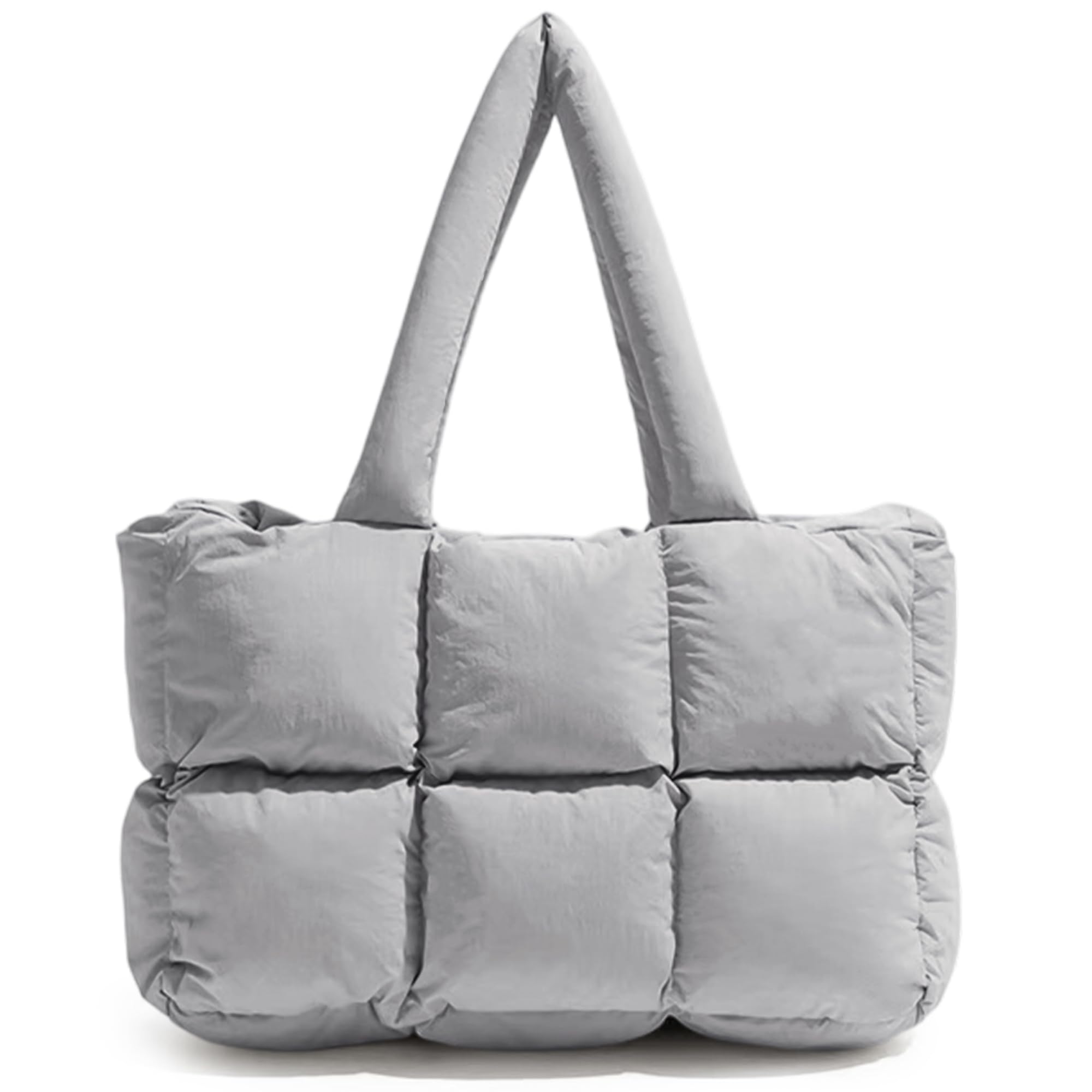 Mabecol Shopper Tasche Damen Groß, Puffer Tote Bag, Umhängetasche, Schultertasche, Handtasche, Laptoptasche 15,6 Zoll, Arbeitstasche, Business, Uni Tasche, Reisetasche, Leicht, Elegant