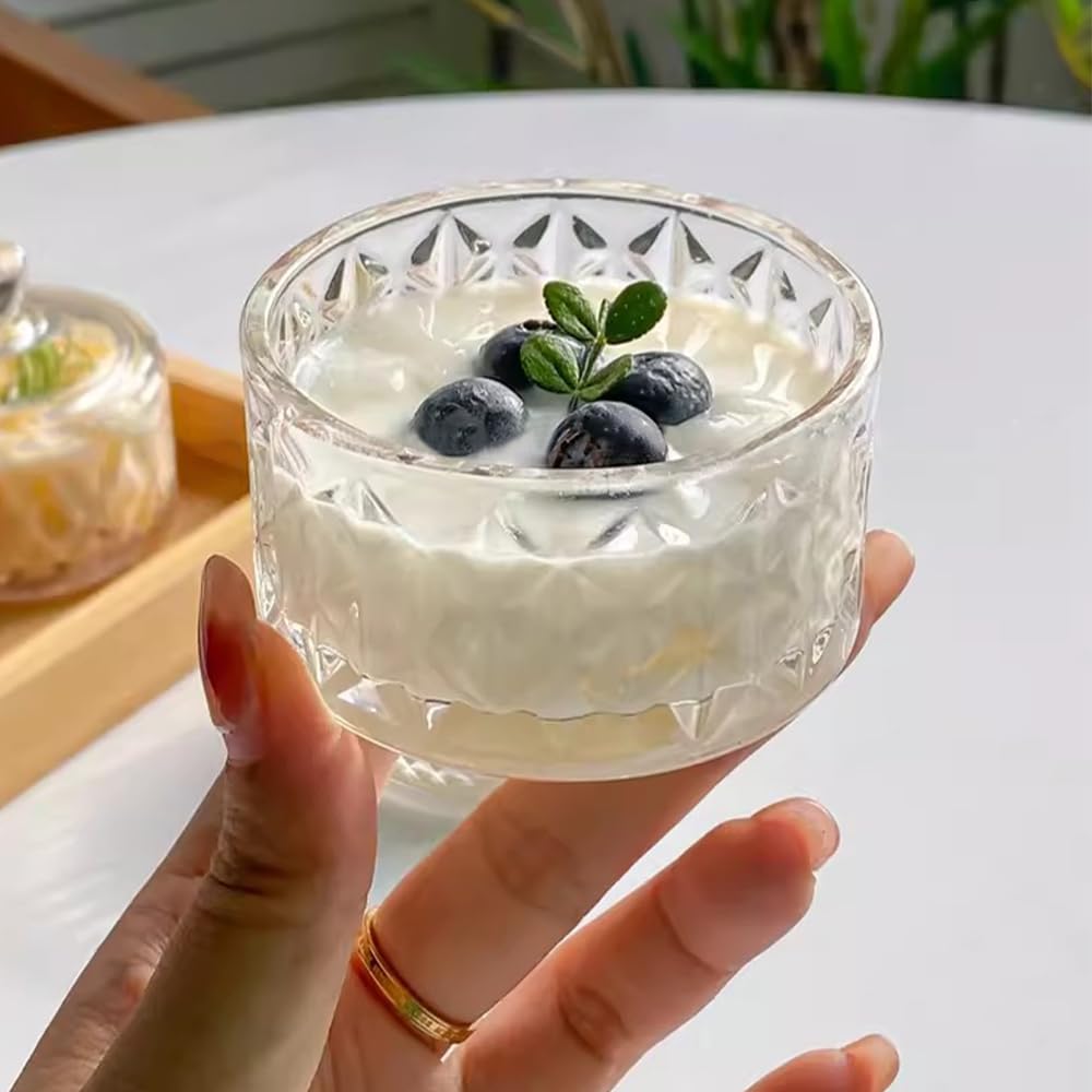 4x Dessertgläser Aus Borosilikatglas – 300 Ml, Transparent, Hitzebeständig Für Pudding & Eis