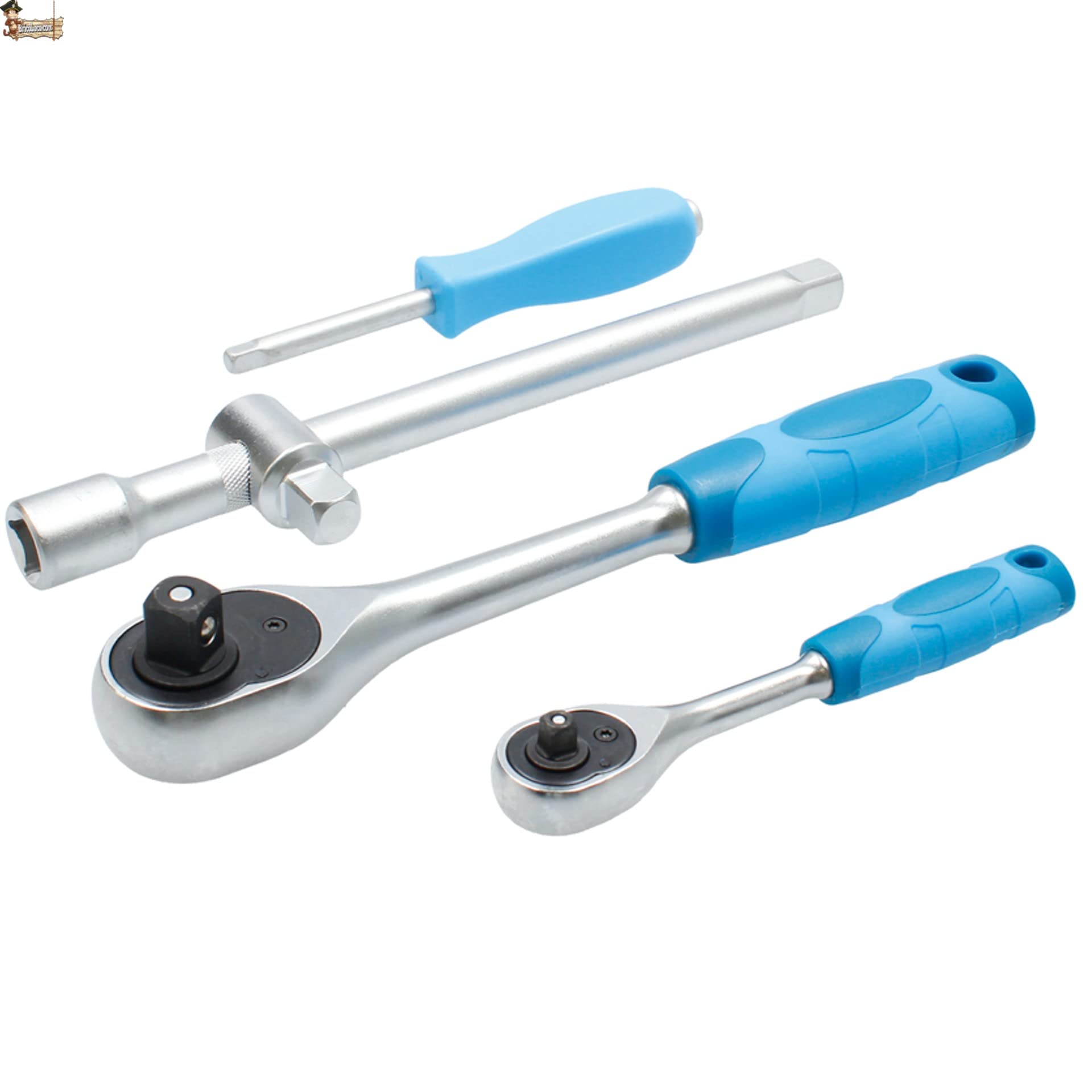 BricoLoco.com Set di chiavi a bussola a cricchetto 1/4" e 1/2" Valigetta attrezzi da officina meccanica fai da te Kit 108 pezzi