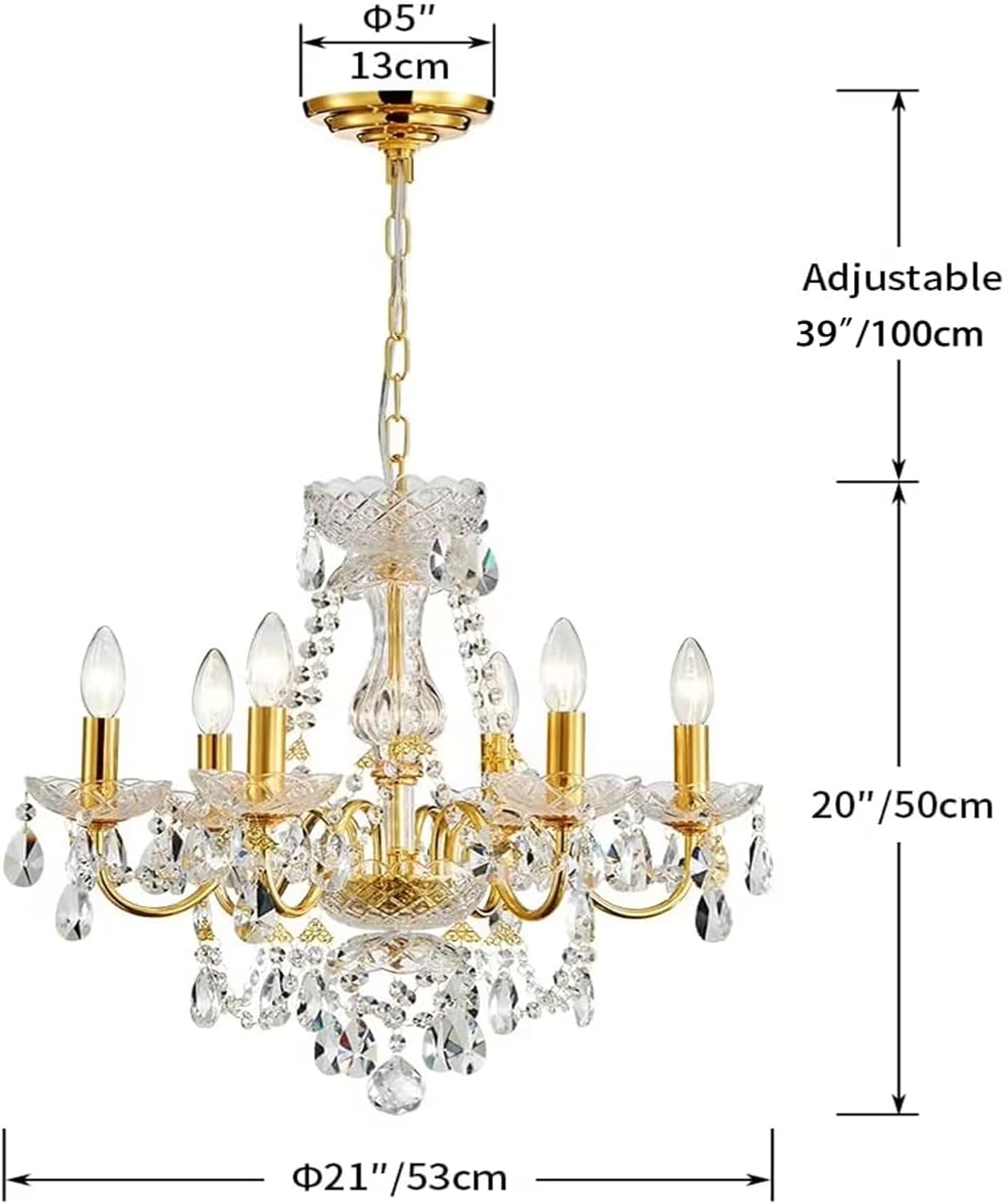 Luxury Crystal Candle Chandelier Lights for Living Dining Room Bedroom Kitchen Indoor Decorative Pendant Fixture Light,luminaire
