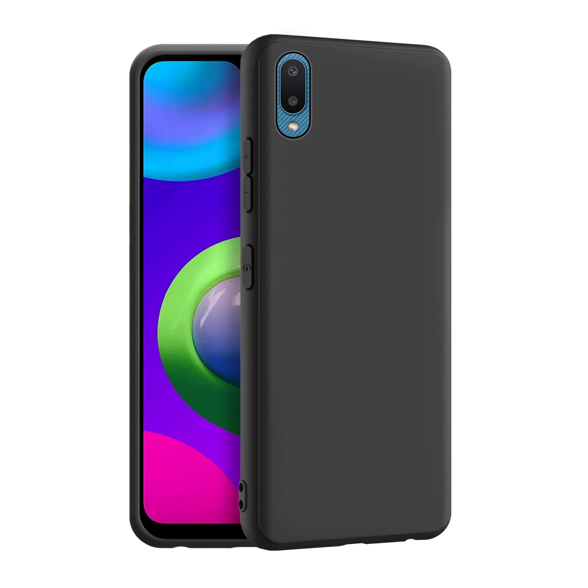 CEDO Samsung Galaxy M02 Back Cover | Camera Bump Protection & Ultra Slim | Matte Soft Silicon Shock Proof Rubberised Back Case Cover (Black) (B08W5628PZ) Amazon Price History, Amazon Price Tracker