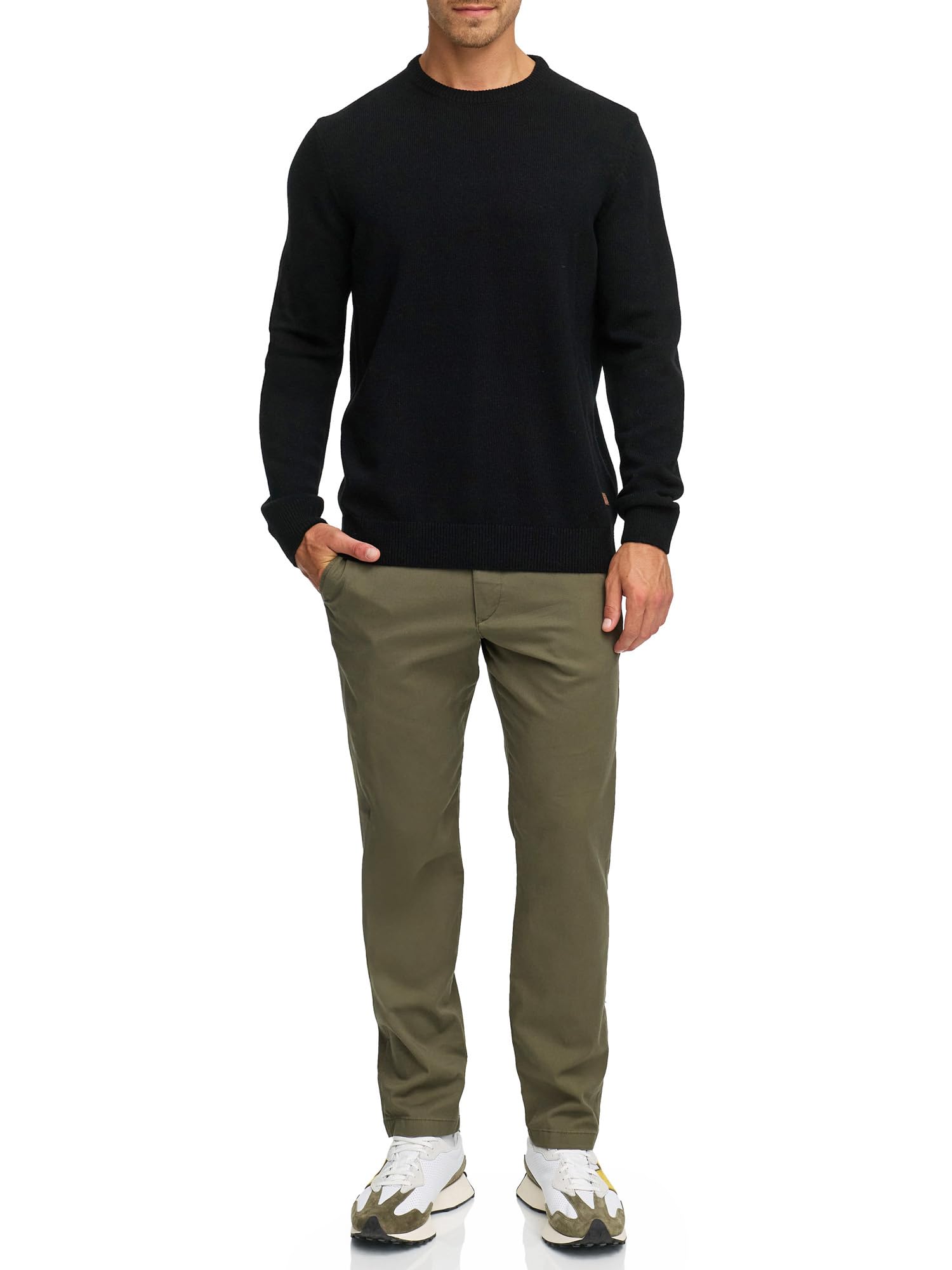 Indicode INMargous - Maglione da uomo con scollo rotondo, classico, a maglia fine, per uomo