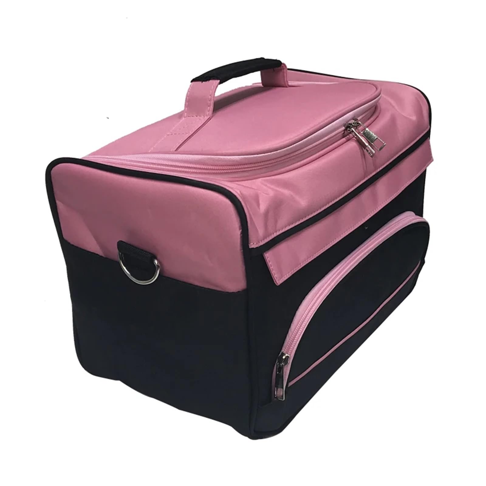 Große Kapazität Haar Scheren Tasche Salon Barber Handtasche Friseur Kamm Werkzeuge Tasche Make-Up Lagerung Tasche Für Friseurkamm, Scherenclip(Pink)