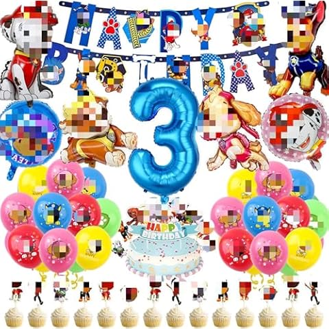 Meiruier Paw Patrol Birthday Decoration Set Cover