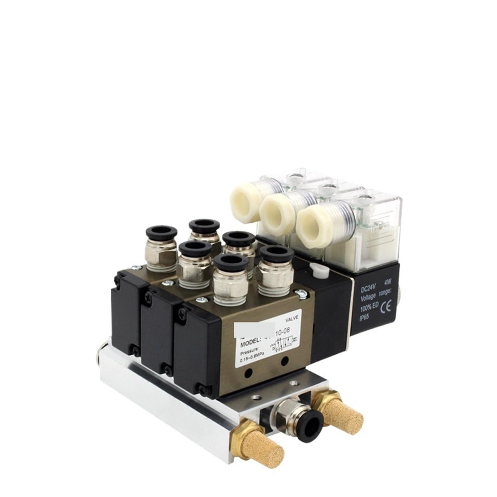 Électrovanne 5 voies 4V210-08 pour réduire le bruit des échappements d'air
