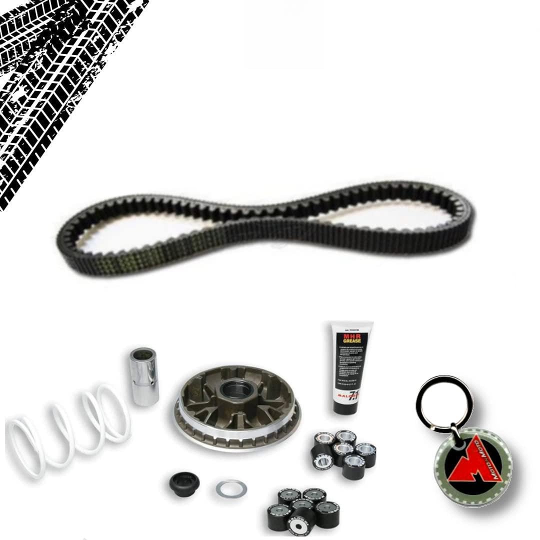 KIT TRASMISSIONE COMPLETA MALOSSI CINGHIA TRASMISSIONE E VARIATORE + PORTACHIAVI MOTO IN MOTO PER SH 300 DAL 2007 AL 2020 E FORZA 300 DAL 2013 AL 2020