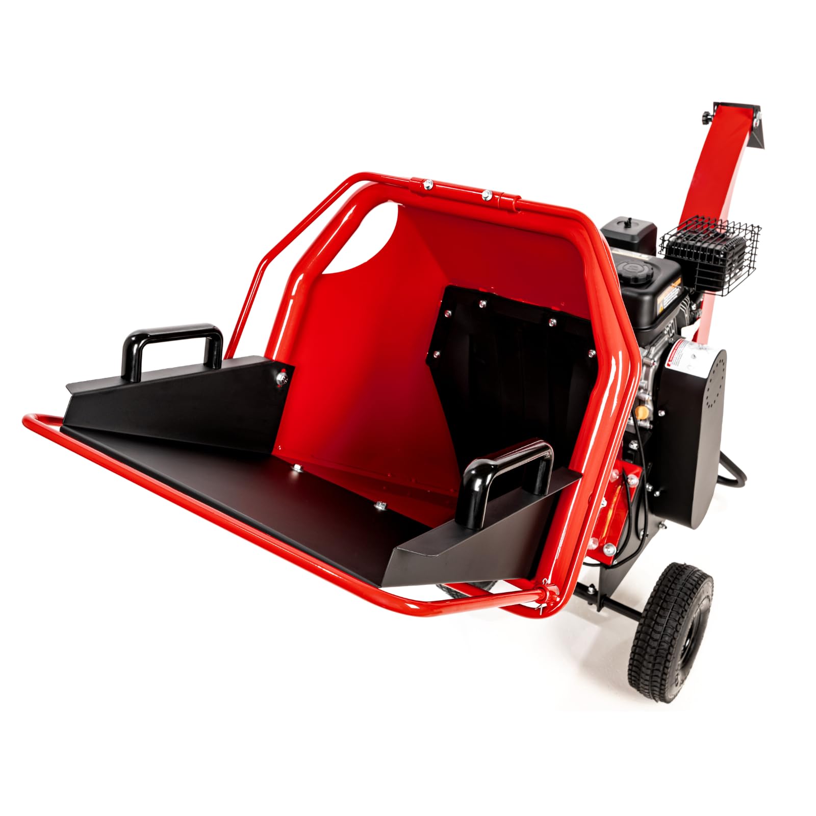 CEDRUS RB02 Broyeur de jardin à essence professionnel – Broyeur à bois et branches puissant avec moteur Loncin G200F 6,5 CV jusqu'à 100 mm de diamètre de branche mobile