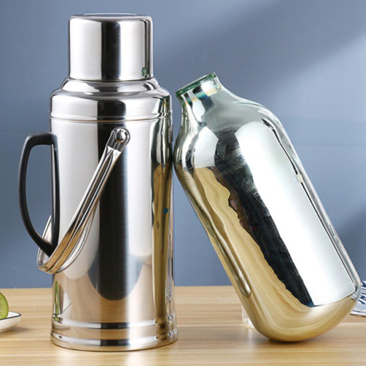 Borraccia Termica in Acciaio Inossidabile da 3,2l Isolamento Sottovuoto, Design Semplice e Capacità Grande per Mantenere Temperatura Bevande Fredde e Calde