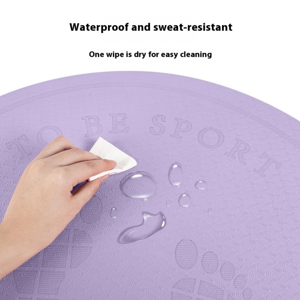 Tapis de yoga circulaire extra épais et tapis de corde à sauter – Absorbant le bruit, tapis d'exercice antidérapant pour salle de sport à domicile, protection du sol (64 x 64 x 20 mm, épaisseur 6-20