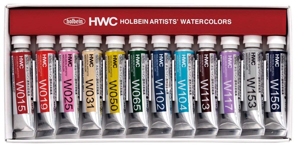 Amazon | ホルベイン×七神マナ 透明水彩絵具12色セット W494 5ml(2号