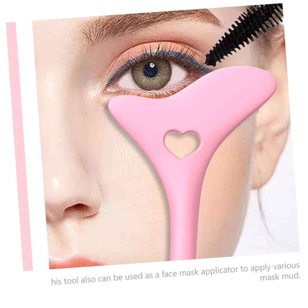 FRCOLOR 10pezzi Stencil Silicone Per Eyeliner Strumenti Multi-funzionali Per Applicazione Precisa Eyeliner e Cosmetici Per Occhi Per Iniziare e Professionisti Colori Rosa
