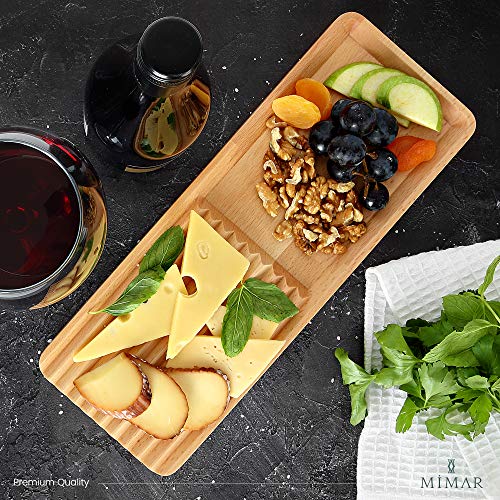 Cheese Board - Small Wooden Platter - MultiPurpose Beech Wood Serving Tray, Organic Coffee Boards - Gift Idea