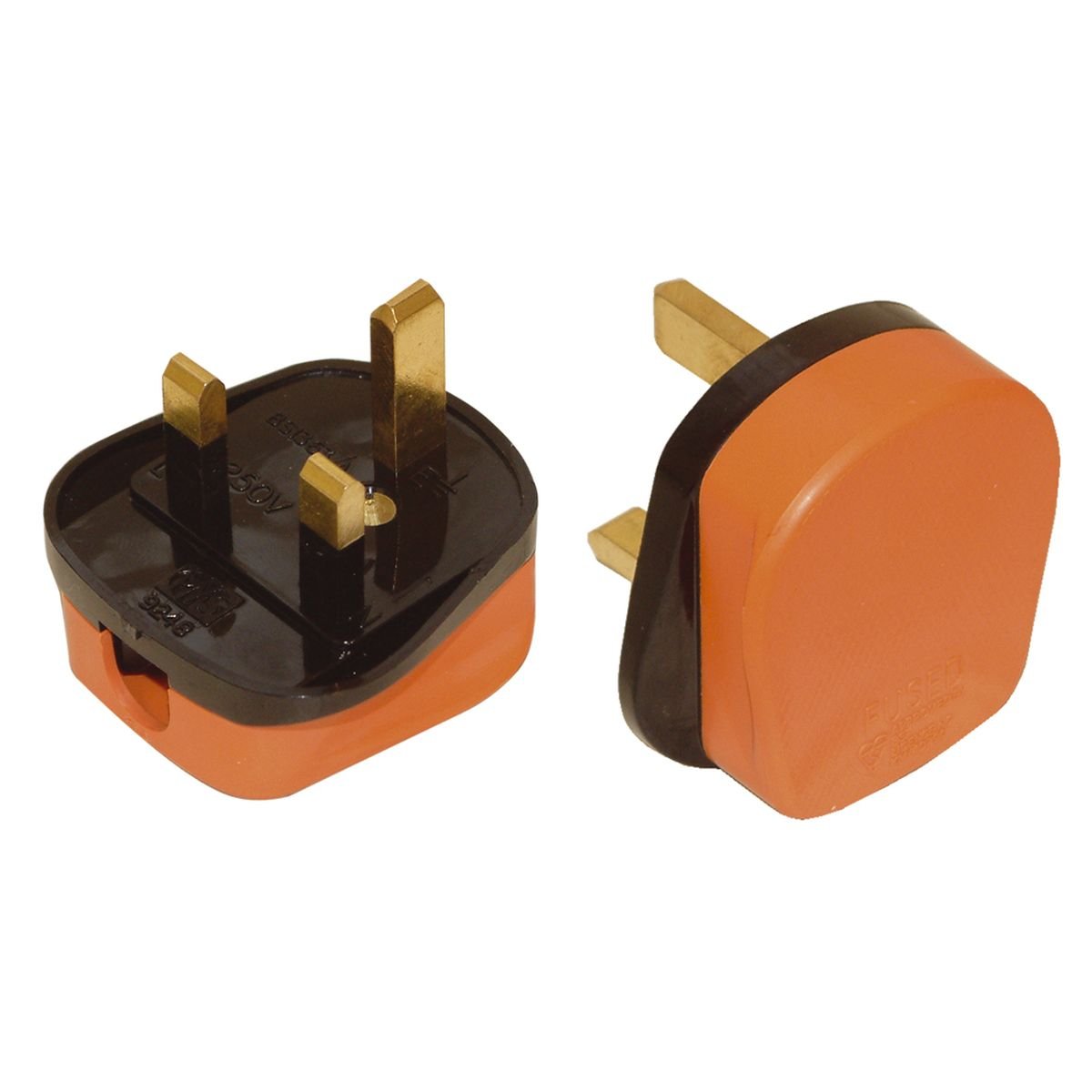 Electrovision Orange Impact Resistant 3 Pin Uk Plug,