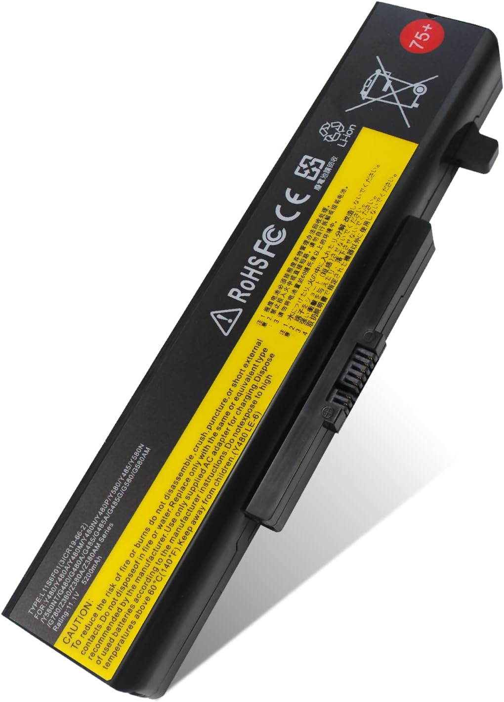 YongerwyL11L6F01 L11L6Y01 Battery for Lenovo IdeaPad Y480 Y480N Y480P Y485 Y485N Y485P Y580 Y580P Z380 Z480 Z485 Z580 Z585 G480 G580 G585 G700 G710 P580 P585 45N1043 L11M6Y01