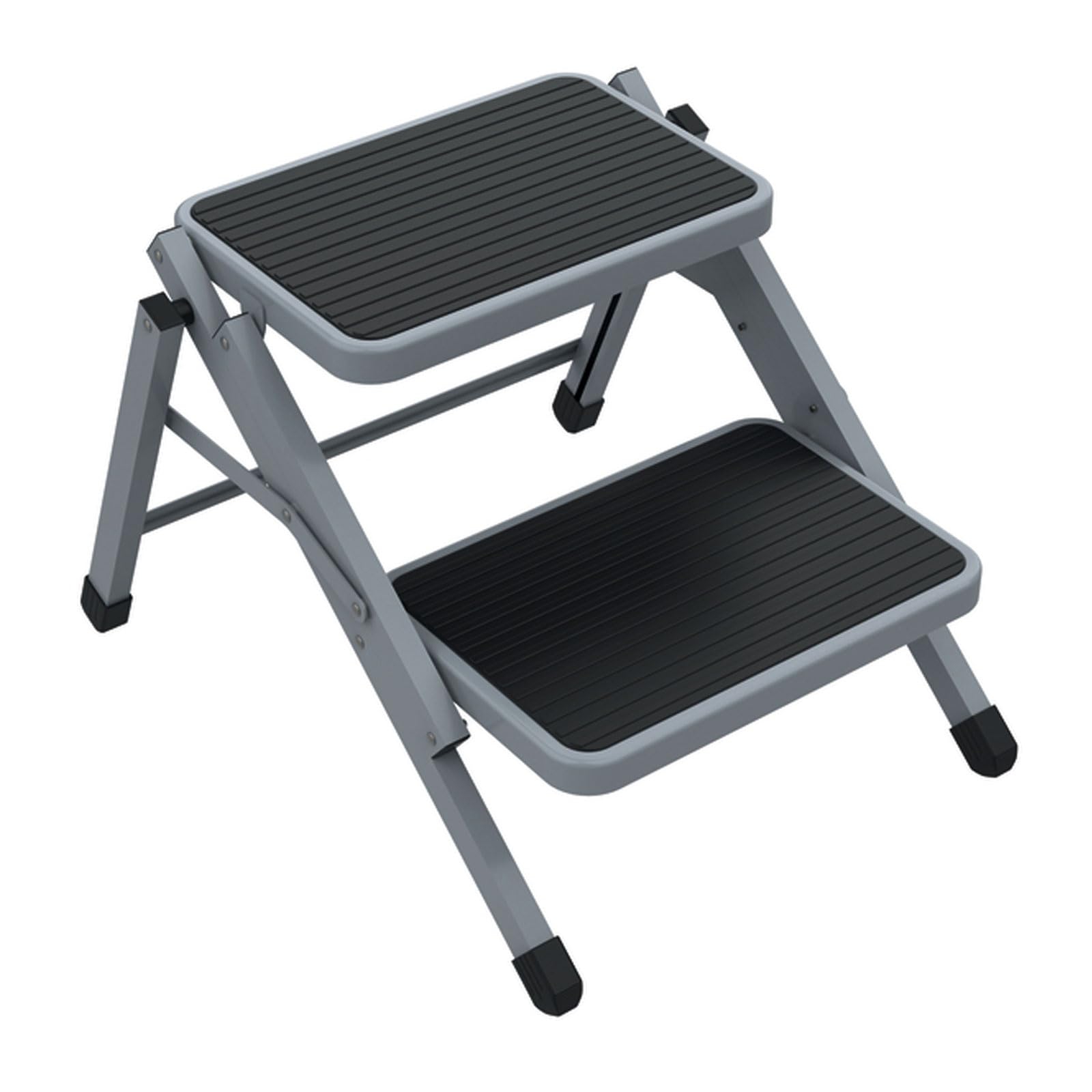Carbest Escalón doble plegable para camping, caravana o autocaravana, plegable, hasta 150 kg, 181421699