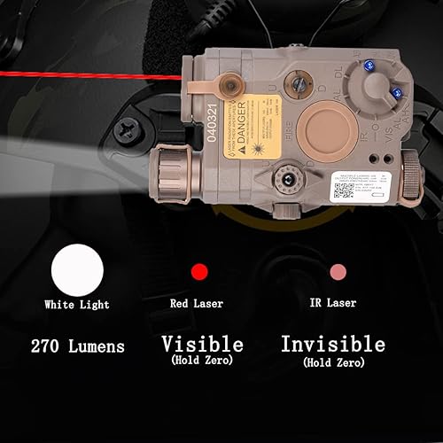 Miniatura 2 de Airsoft PEQ 15 PEQ Box IR Laser + mira láser roja + linterna LED blanca para AEG GBB CQB