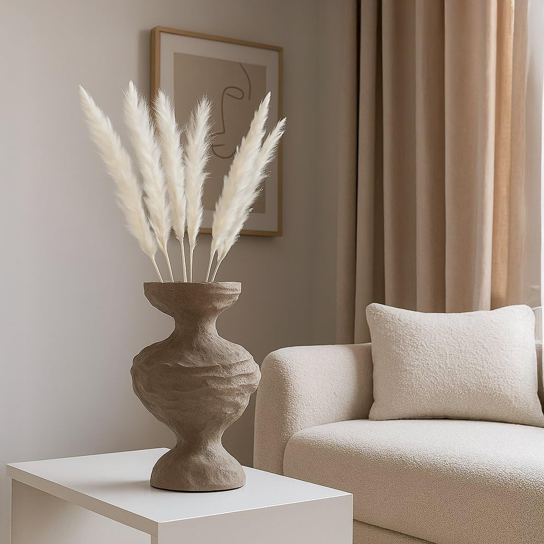 Whispering Homes Small Pampas Grass for Home & Office Decor | White| 10 Stems-picture-10