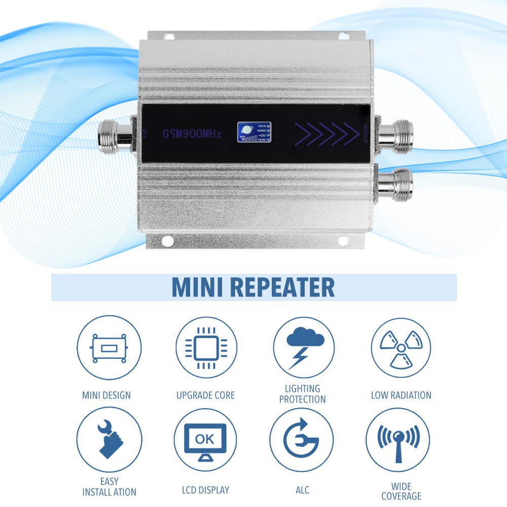 Amplificateur de Signal de répéteur de Signal de répéteur de Signal de téléphone Portable de téléphone Portable à extrémité Double LCD GSM900MHz avec antenne Yagi
