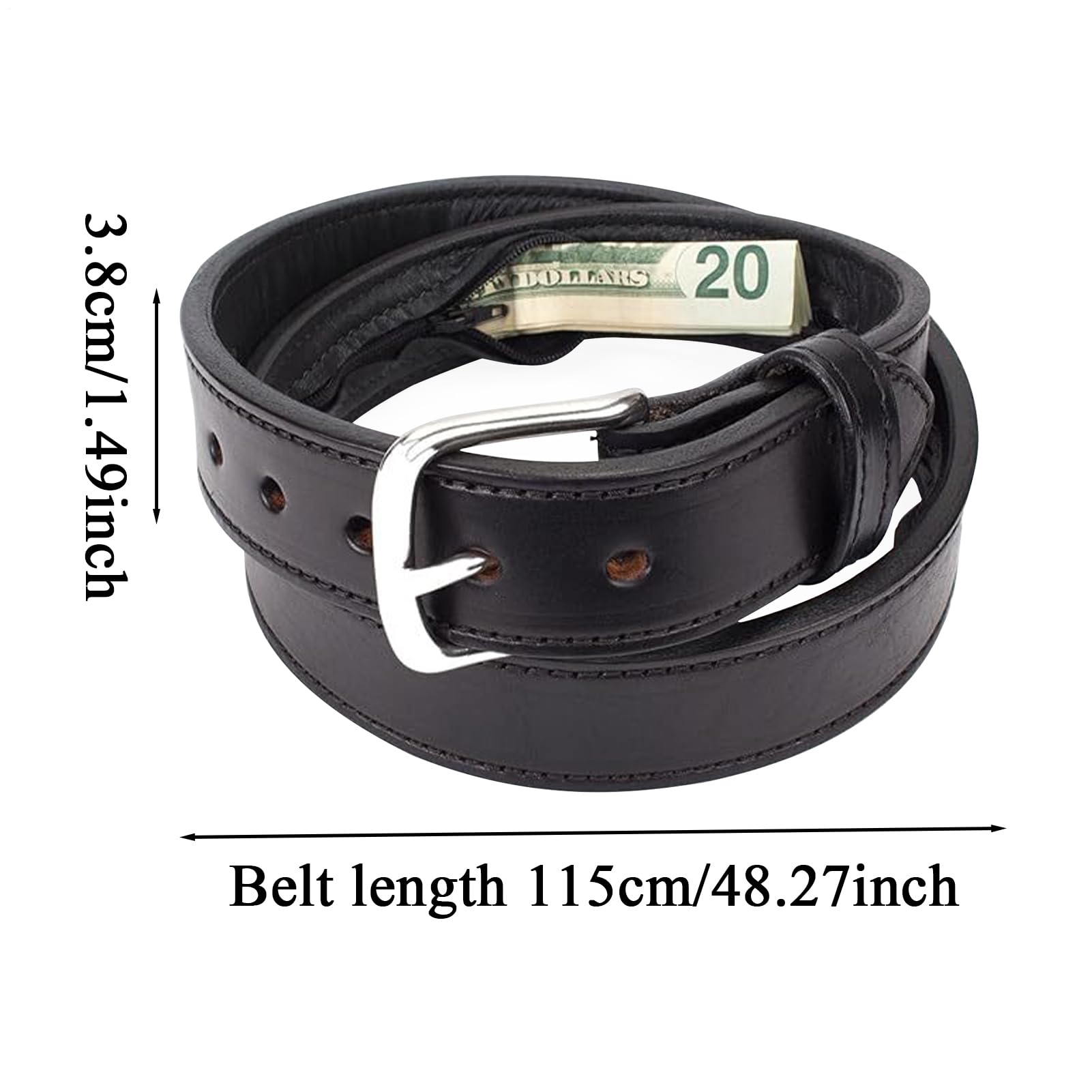 Ceintures Porte-Billets Voyage Homme,Ceinture Sécurisée Discrète Anti-Vol | Stockage Sécurisé Argent Discret pour Hommes
