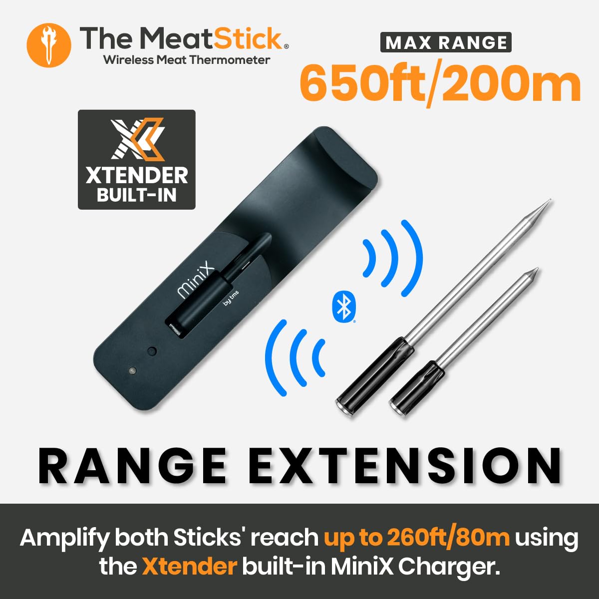 Thermomètre à Viande Sans Fil Bluetooth Et WiFi Thermomaven P2 - 2 Sondes, Portée Illimitée