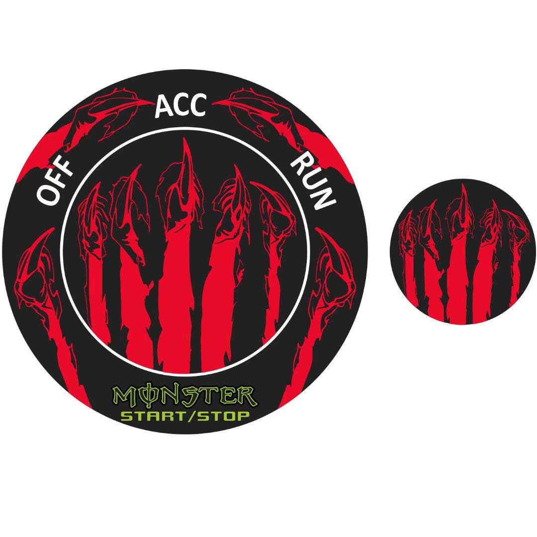 TOOLEPICPush Start Button Cover for Dodge Challenger Charger Durango Accessories 2015-2025- Engine Start Stop Ignition Switch Kit Interior Accessory Unique Claw Style Design