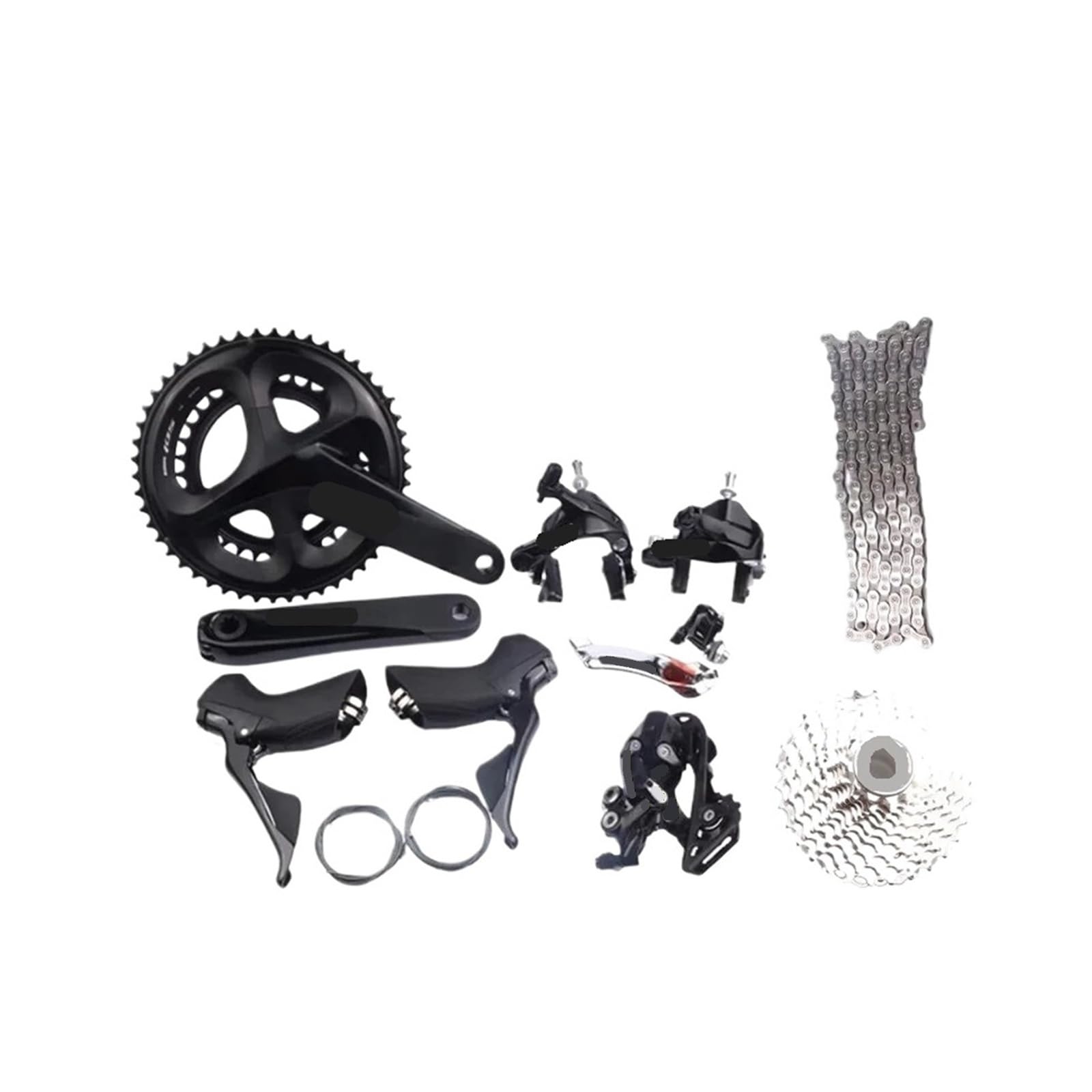 Generico Grupo de Bicicleta Carretera 2x11 velocidades, Juego bielas y Kit actualización con Casete 11-28
