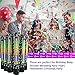 Biodegradable Confetti Cannon 6 Pack Multicolor Party Popper Shooters,12 Inch Large Confetti Cannon for Wedding Celebration Birthday Celebration Baby Shower Decorations Christmas New Year Graduation
