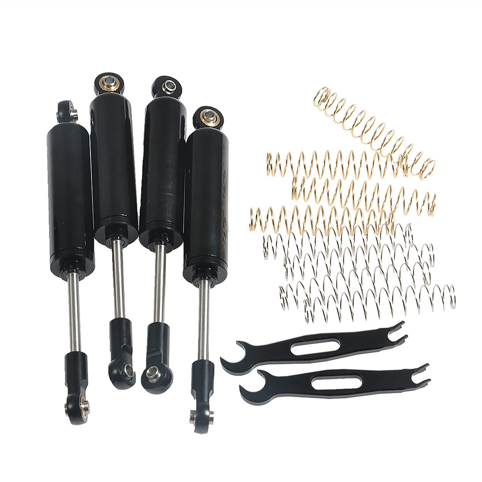 4 szt. Metalowe zawieszenie amortyzatora 110mm wewnętrzny amortyzator sprężynowy, dla 1:10 Axial SCX10 D90, dla Traxxas, TRX4 część do zdalnie sterowanego samochodu Zdalny amortyzator samochod