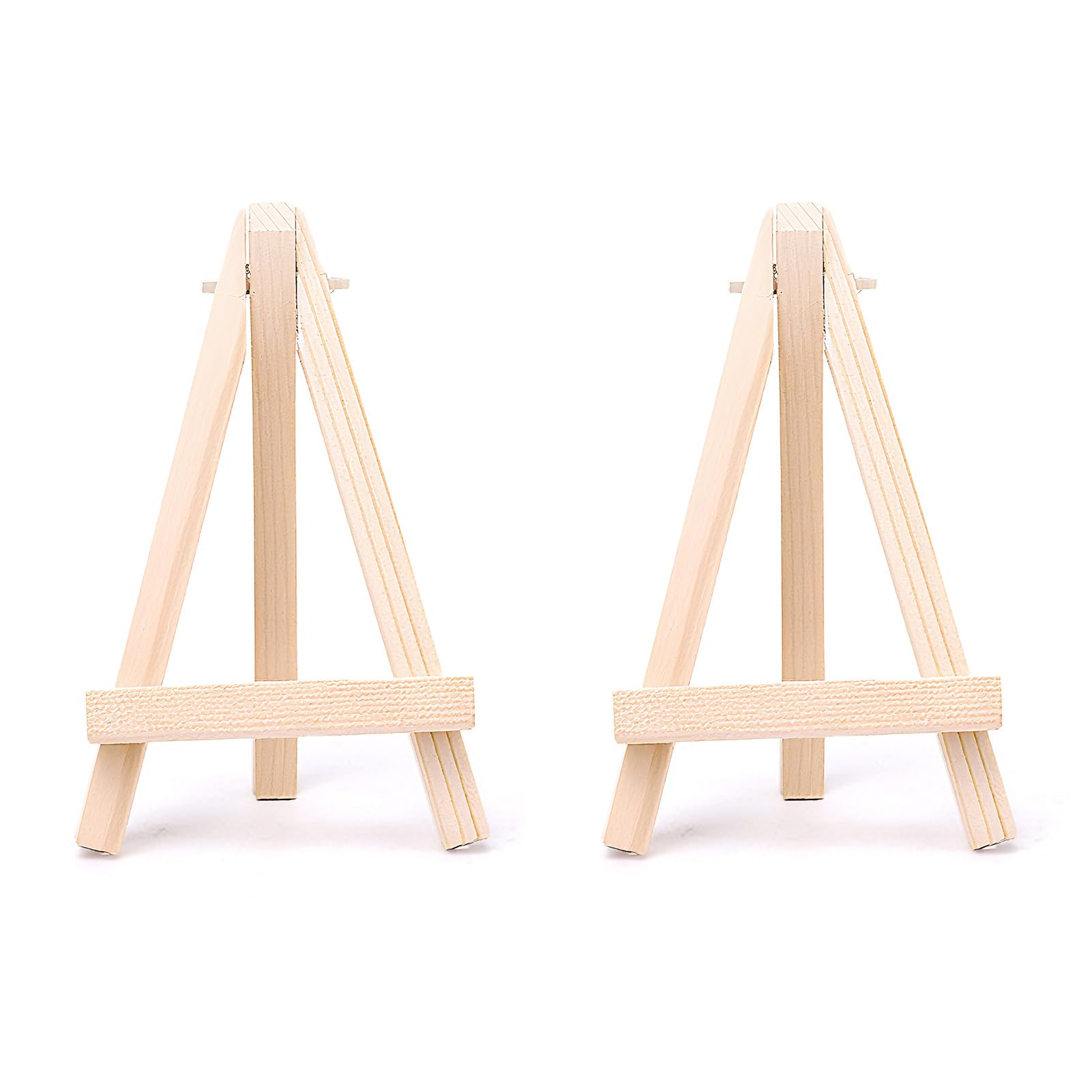 2Pcs Mini Easels Display,Wooden Small Easel Stand(8x15cm),Tabletop Easel Stand for Painting,Wood Display Stands,Desktop Holder Stand for Painting Arts Craft Canvas Photo Frame