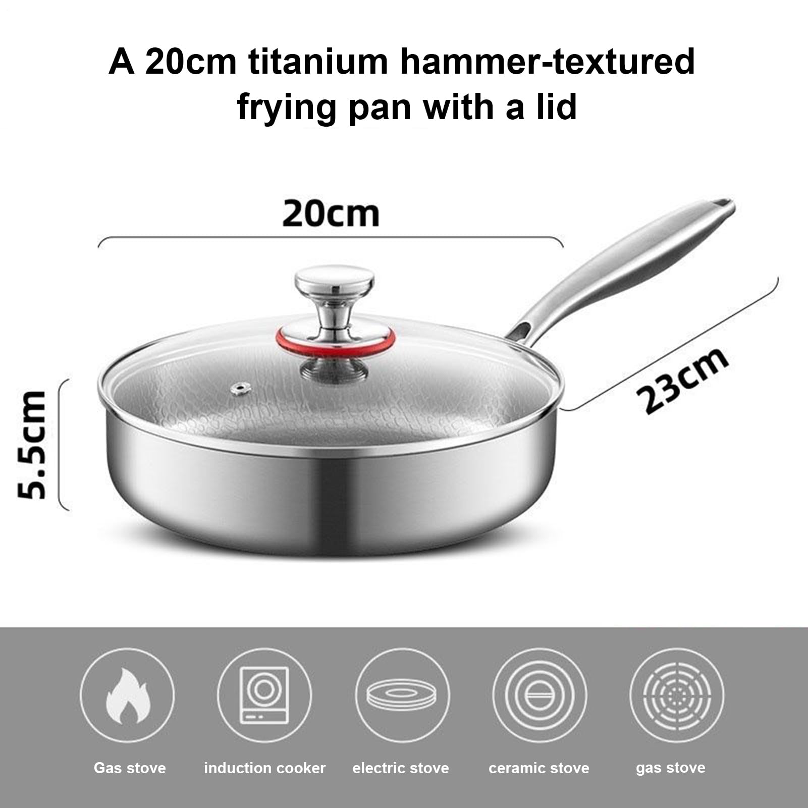 Sartén de Titanio Utensilios de Cocina Antiadherentes | Sartén para Tortillas Para Cocineros Domésticos Principiantes Preparación Comidas Huevos Tortillas Carnes Camping Viajes