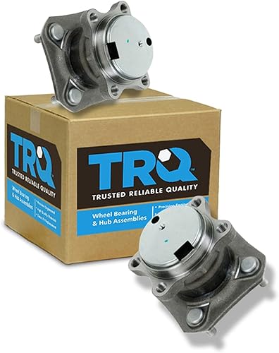 Vista 197 de TRQ Juego de Rodamientos de Rueda y Cubierta de Llanta Trasera para Conductor y Pasajero 2 Piezas Compatible con Infiniti G35 2003-2006 2007 G35