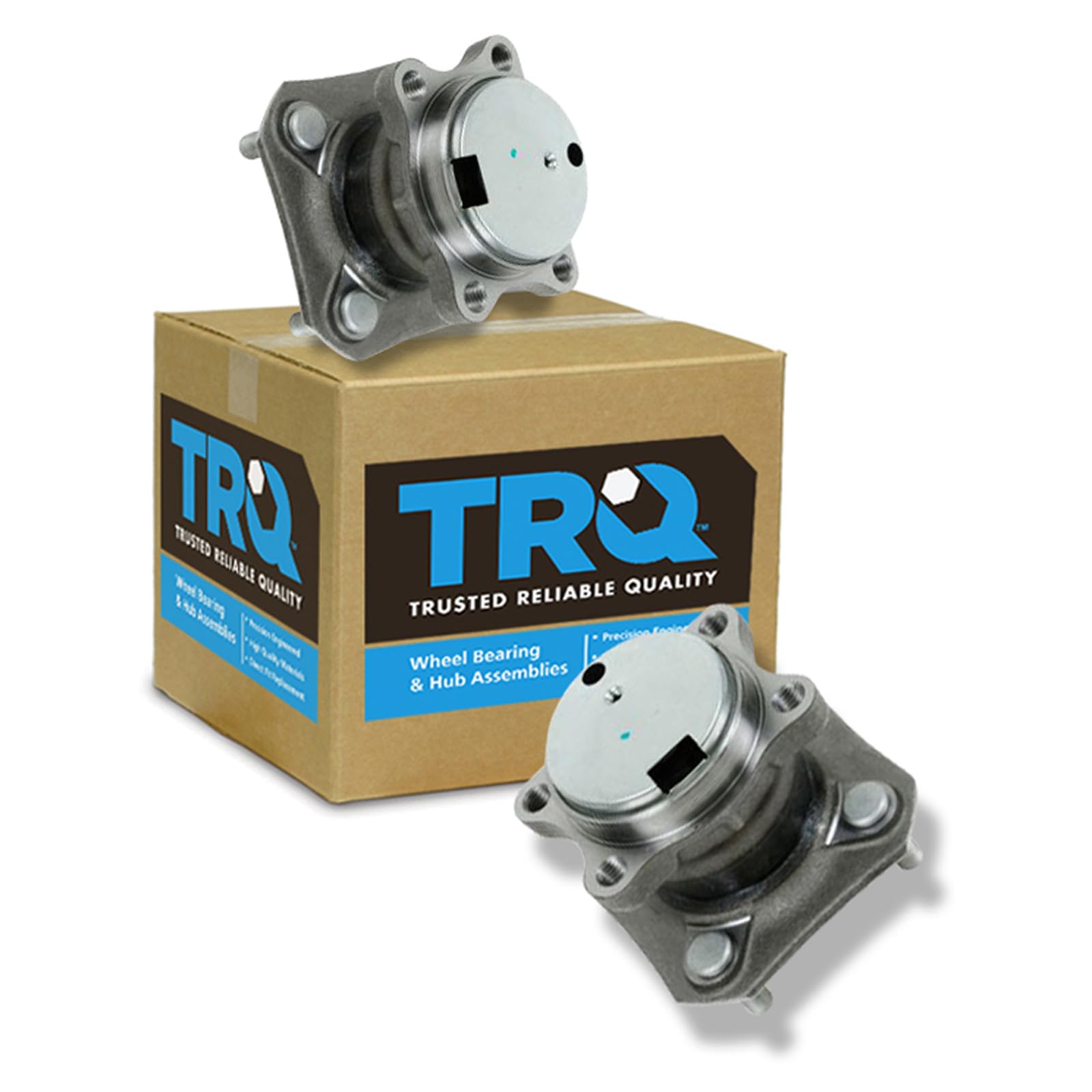 TRQ 2 Piece Rear Wheel Bearing &amp; Hub Assembly Set